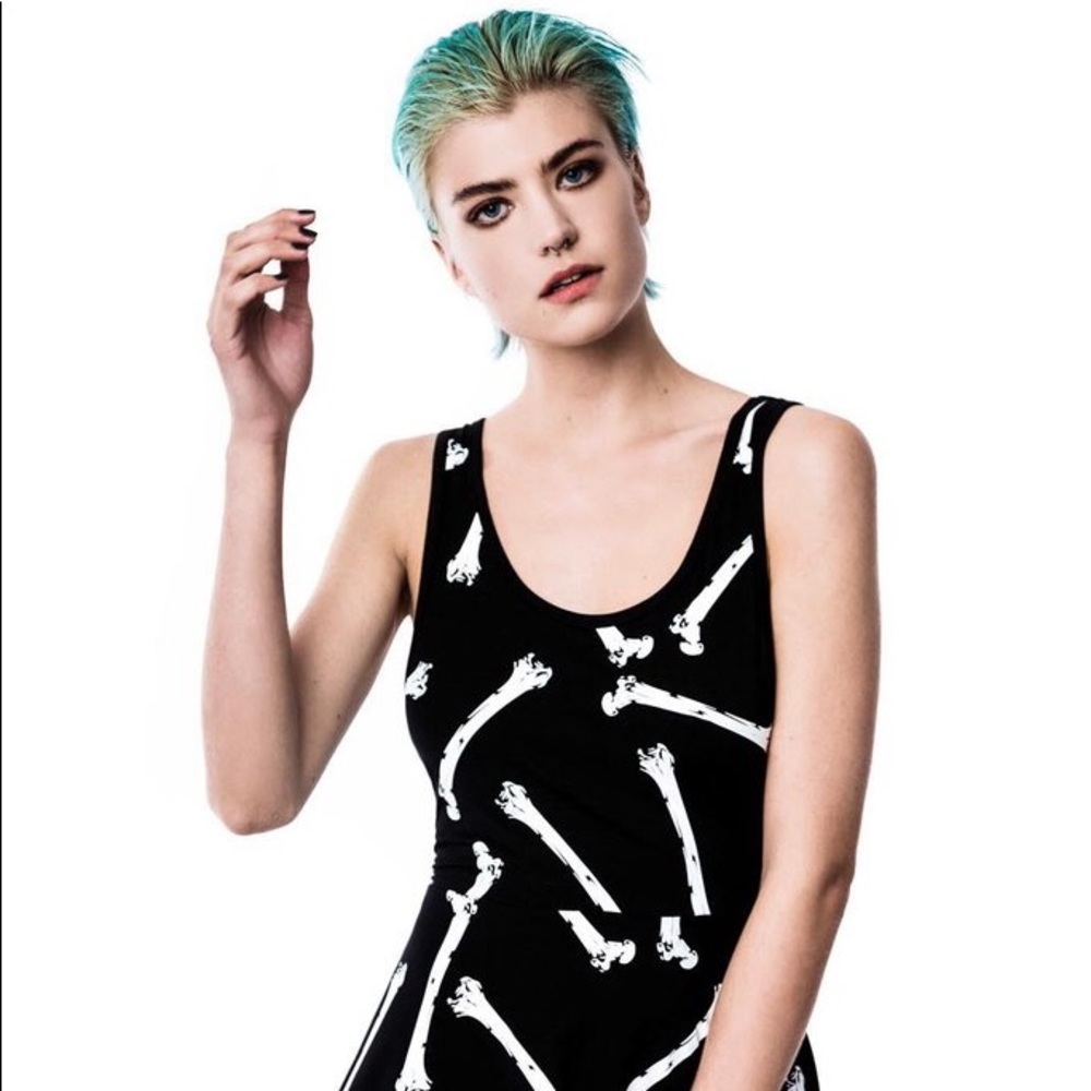 Killstar bony ladies skater dress